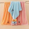 Toalla de Oso Fresa de Terciopelo de Coral de Dibujos Animados Juego de Dos Piezas Toalla de Baño Toalla Facial Bordada Engrosada Toalla Absorbente Venta Caliente Transfronteriza