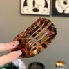 Pinza para el Cabello de Moda Coreana Estampado de Leopardo Retro, Pasador Elegante para Recogido en la Parte Trasera de la Cabeza, Alto Valor Estético, No Daña el Cabello, Pinza Versátil para el Cabello