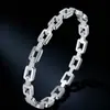 Joyería Transfronteriza, Lujo Ligero y Sensación de Alta Gama, Pulsera de Diamantes Microincrustados para Mujer, Moderna, Sencilla y Versátil, Pulsera de Acero de Titanio que No se Desvanece