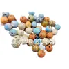 Cuentas Redondas de Ágata Tang Sancai Cuentas Sueltas de Jade Naranja Azul Cielo Gris Blanco Pulsera de Calcedonia Collar Accesorios de Joyería Cuentas Hechas a Mano