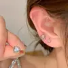 Clavos Explosivos de Amor para Hueso del Oído Base Plana para Dormir Sin Necesidad de Quitar Exquisitos Clavos para Hélice de Oído con Circonita para Mujeres