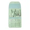 Set Completo de Herramientas para Manicura, Cortaúñas de Acero Inoxidable para Recortar las Uñas de los Pies, Pinzas de Manicura y Belleza de Colores, Set de 16 Piezas
