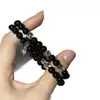 Esta mañana, la pulsera de cuentas estilo chino Jingzhu es moderna, versátil y elegante, adecuada para parejas y amigos cercanos, con un encanto antiguo que atrae la riqueza.