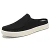 Sapatos casuais baixos de verão respiráveis sem cadarço para homens, chinelos para atividades ao ar livre, sapatos de tecido da moda para casa, sapatos confortáveis estilo "dad shoes"