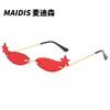 Gafas de sol sin montura con forma de estrella Jamie 3457, estilo europeo y americano, gafas peculiares para hombres y mujeres, gafas de sol sin montura de metal estilo callejero