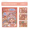Mini Pegatinas de Gelatina Mochi Divertidas Vintage Libro Silencioso Sin Cortar Manualidad DIY Infantil Juguete Libro de Collage