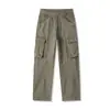 Nova coleção outono/inverno 2026: calças casuais estilo workwear masculino, design retrô americano, corte solto, tamanho grande, calças compridas, cor marrom escuro, moderno