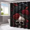 Amazon Halloween Murciélago Fantasma Cortina de Ducha para Baño Hogar Impermeable a Prueba de Moho Cortina de Ducha Cortina de Ducha para Separación de Inodoro