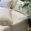 Cubrecama de Verano de Ganso Coreano Modal Refrescante para Cama de 1.8m Juego de Tres Piezas Suave Lluvia de Meteoros Tatami Sábana Gruesa