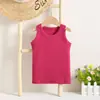 Camiseta interior de algodón puro para niños con Lycra, cómoda, sin mangas, chaleco para bebé