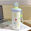 Termo Pequeño de Flores Casual para Mujer con Buen Aspecto Acero Inoxidable 316 Taza de Agua para Estudiantes Gran Capacidad Portátil Taza Linda