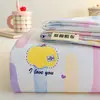 Juego de Tres Piezas de Sábana, Cubre Cama, Tapete Refrescante de Tela Gruesa de Algodón Crudo Estampado, Cómodo y Amigable con la Piel, Adecuado para Todas las Estaciones