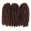 Peruca de Fibra Química Cachos Vazados Locs Falsos Macios Peruca Dreadlock Dreadlocks Torcidos Macios
