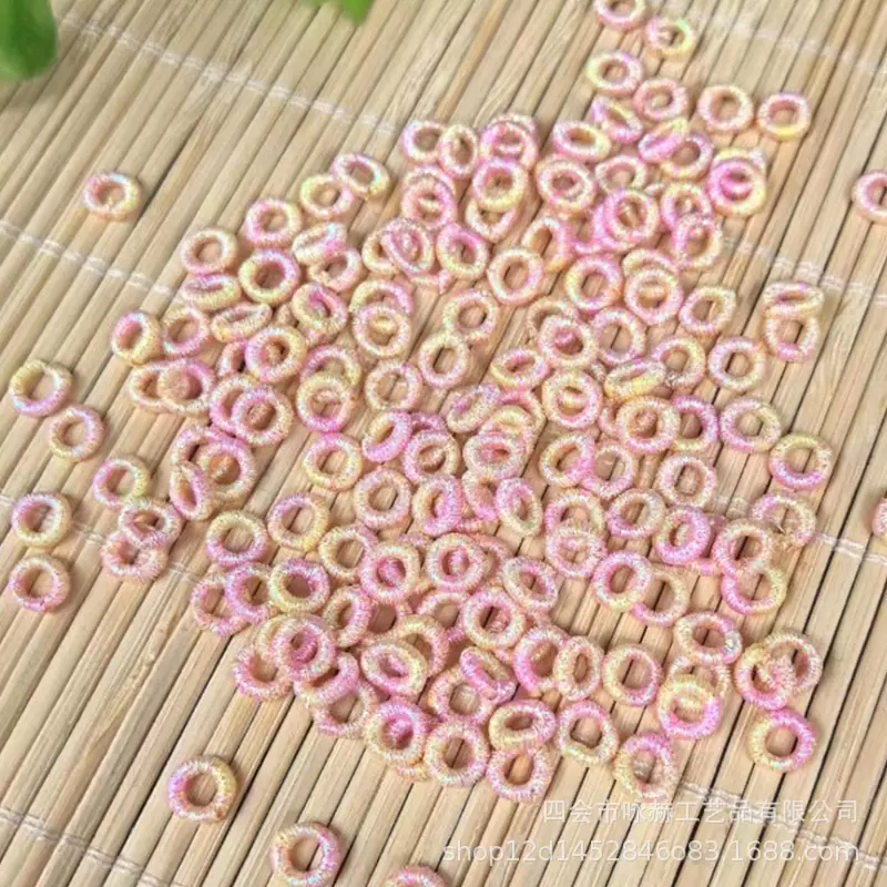 粉黄金银线圈