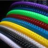 Tubo de malla tejida para mascotas de color, venta al por mayor de fábrica, tubo de malla de nailon y poliéster de color, tubo de malla telescópico de piel de serpiente resistente al desgaste.
