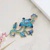 Liga Eletroforese Alta Retenção de Cor Gota de Óleo Galho de Flor Peônia Pingente de Borla DIY Estilo Antigo Dinastia Han Acessórios de Colar Cheongsam