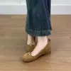 Zapatos de cuero estilo JK de suela gruesa y versátiles para mujer, nuevo modelo otoño 2026, zapatos casuales con cordones que aumentan la altura para estudiantes