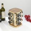 Estante de Especias Redondo y Cuadrado Transfronterizo de 12 Compartimentos, Estante de Almacenamiento para Botellas de Condimentos, Estante de Especias Giratorio de 360 Grados para Cocina