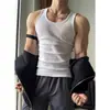 Colete Masculino Novo de Verão Estilo Simples Fio Grosso Street Formato I Sem Mangas Fitness Elástico Slim Fit Elástico Absorvente de Suor