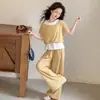 Conjunto Esportivo Feminino Verão 2026 Novo Conjunto de Verão Infantil Conjunto de Duas Peças para Crianças Maiores Roupas Únicas e Bonitas para Meninas