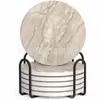 Posavasos de Cerámica Absorbente de Agua de Secado Rápido con Patrón de Arenisca Transfronterizo, Alfombrilla Antideslizante, Decoración del Hogar, Posavasos para Taza de Té, Posavasos Resistente a Altas Temperaturas