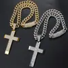 Colar Cuban com Pingente Grande de Cruz Popular da Amazon Joias de Alta Qualidade Estilo Hiphop Hip Hop Europeu e Americano