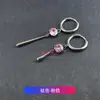 Pendientes de Aleación de Titanio F136 Incrustados con Circonita 5A Colgante de Bombilla Pequeña Super Brillante Joyería de Titanio G23 de Grado Médico para Implantes