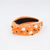 Diadema Europea y Americana de Halloween Transfronteriza con Adornos de Tela de Corona Alta y Pedrería, Combinada con Accesorios de Fantasma, Diadema Ancha Nudada para Mujer