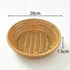 Cesta de Frutas para Lanche Prato de Frutas Cesta de Drenagem Imitação de Rattan Bacia de Frutas Tecido Leve Luxo Casa Sala de Estar Colocação Prato de Doces