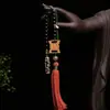 Cuerda Trenzada Hecha a Mano de Gama Alta Clásico Colgante de Borla Vintage con Cuenta Dzi de Nueve Ojos para Colgar en el Coche Accesorio Versátil Venta al por Mayor