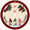 Saia de Árvore de Natal Direto da Fábrica Decoração de Natal Avental de Pelúcia Tapete Base Vermelho para Árvore Decoração de Feriado Atacado