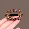 Pinza para el Cabello de Pedrería Ovalada con Forma de Estrella, Super Brillante y Exquisita, Nuevo Estilo de Moda para Período de Transición del Cabello Corto, Pinza para Cola de Caballo, Pinza de Resorte para Cabello Semirecogido