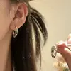 Brincos de agulha de prata s925 para mulheres, estilosos e modernos, joias de nicho de alta qualidade estilo Hong Kong, atacado transfronteiriço para mulheres