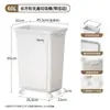 Cubo de basura con ruedas para el hogar Modelo nuevo 2026 con tapa Tamaño grande Gran capacidad Escuela Comercial Catering Oficina Cocina