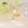 Colar Borboleta Pérola de Concha Natural Prata de Lei S925 Corrente para Clavícula Feminina Estilo Levemente Luxuoso Nicho Joia de Prata de Alta Qualidade Elegante