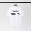 Marca de Moda de Rua Europeia e Americana Gallery Dept Camiseta de Manga Curta com Gola Redonda e Estampa de Letra Invertida para Casais Unissex Manga Curta