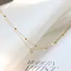 Tornozeleira de Aço Titânio com Diamante Único de Camada Dupla, Levemente Luxuosa e de Alta Qualidade, Feminina, Exquisita e Versátil, Nova Moda Tornozeleira com Diamante Brilhante e Acessórios para Pés