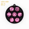 Cuentas de Silicona Pulsera de Transferencia de Agua Colorida Cuentas Redondas Perforadas Cuentas Sueltas Mordedor de Grado Alimenticio 15mm Accesorios para Bricolaje Cuentas para Orejas