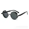 Gafas de Sol Redondas Steampunk Retro Europeas y Americanas Hip-Hop Metal para Hombres y Mujeres, Gafas de Sol de Moda de Alto Nivel Metal Pesado Transfronterizas