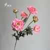 Flores Artificiales de Peonía de Terciopelo Multicabezal para Decoración del Hogar, Accesorios para Fotos, Ramilletes de Mesa para Bodas y Arreglo de Escenas