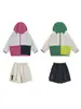 Conjunto de Chaqueta Ligera Transpirable con Capucha y Protección Solar de Manga Larga de Verano para Niñas Mayores y Pantalones Cargo Wulibu
