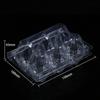 Caja de huevos desechable con engrosamiento de puntos, blíster para 10 huevos de pato transparentes, caja de plástico para mascotas, venta al por mayor