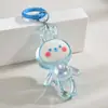Lindo conejo chapado en color conejo bailador UV colgante acrílico accesorios para llavero diy cadena de teléfono móvil con cuentas hechas a mano