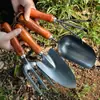 Pala para plantar verduras y flores, aflojar tierra, herramienta para plantas en maceta, set de jardinería para exterior en casa, deshierbe, cavar tierra, pala de acero