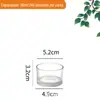 Copo de Vela de Aromaterapia Copo Vazio Redondo Transparente de Vidro Porta-Vela Pedra Difusora Pote de Vidro para Vela Resistente a Altas Temperaturas