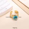 Joyería de Celebridad de Internet Estilo Ins Oro de 18K Acero Inoxidable Incrustado con Anillos de Zirconia Colorida para Mujer, Anillos Exquisitos Modernos y Versátiles