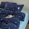 Juego de Cuatro Piezas de Terciopelo de Lana de Lunares, Acabado Completamente Mate, Terciopelo de Leche, Nuevo para Otoño e Invierno, Espeso y Cálido, Ropa de Cama para el Hogar y Dormitorios