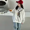 Moletom de Primavera para Meninas Estilo College, Camisa Base em Camadas de Duas Peças para Crianças Maiores, Nova Moda 2026 Top para Meninas