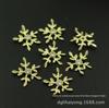 DIY acessórios de jóias de cobre fundido 17 MM ramo de cobre fundido flor floco de neve zircão pingente de noiva cocar acessórios