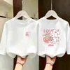 Camiseta de manga larga para niña, nuevo modelo otoño 2026, camiseta básica de algodón puro para niñas, top de cuello redondo para niños mayores